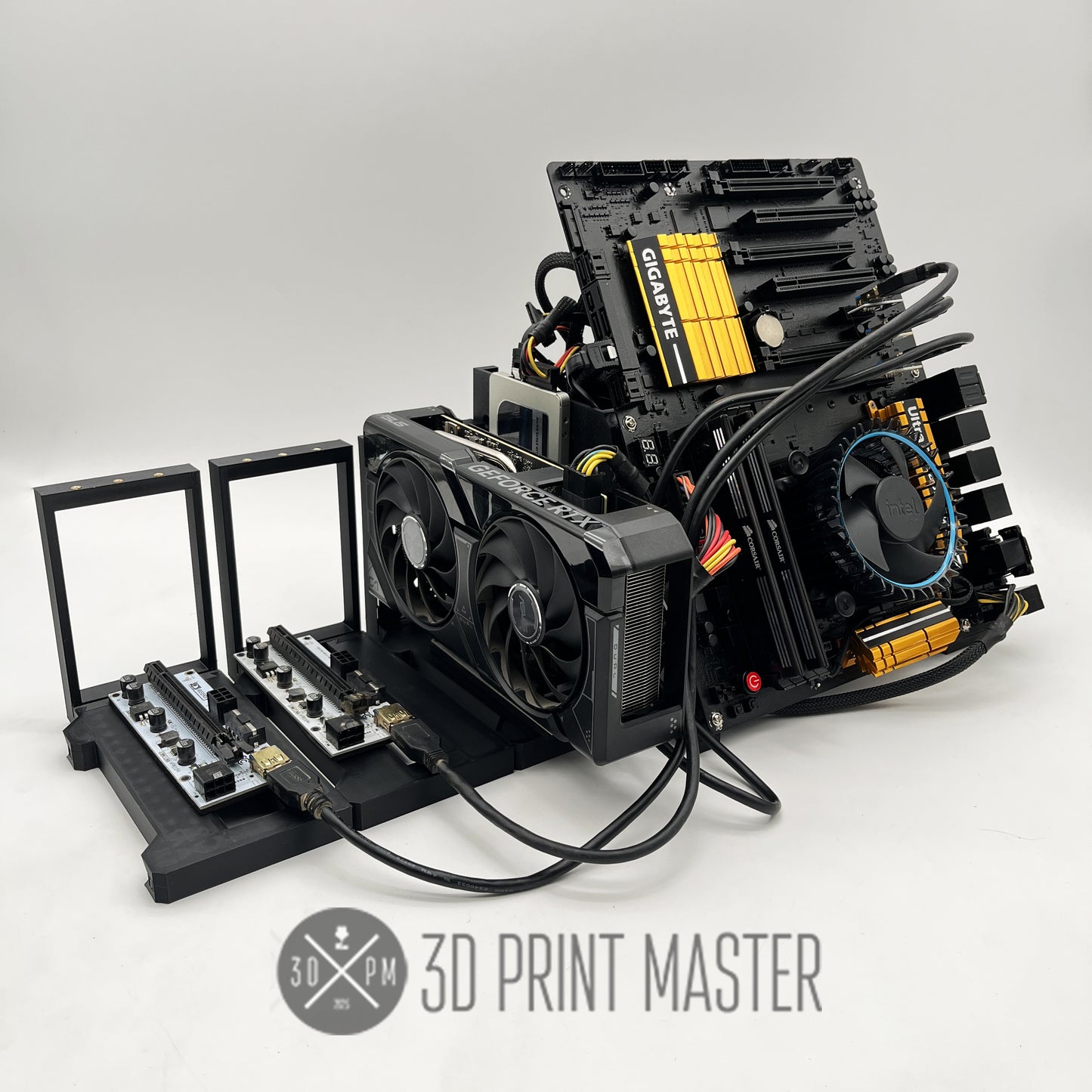 Crypto Mining Motherboard Test Bench + GPU Stand / PC and Test Rig + Screws