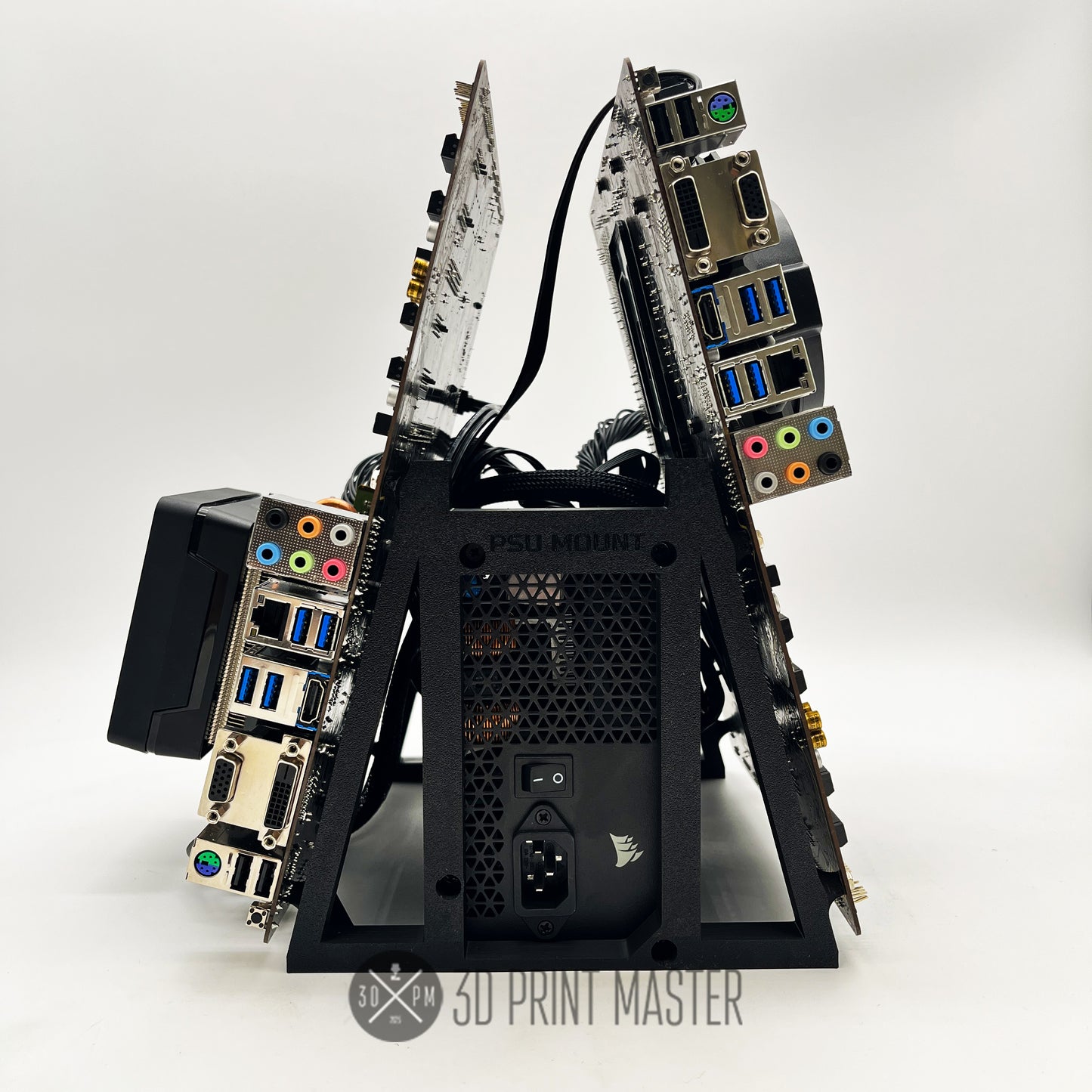 Dual Motherboard Stand for CPU Crypto Mining | Lite & Full Versions + 12x Screws