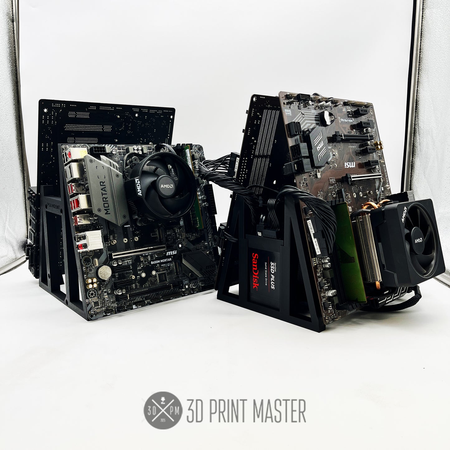 Dual Motherboard Stand for CPU Crypto Mining | Lite & Full Versions + 12x Screws