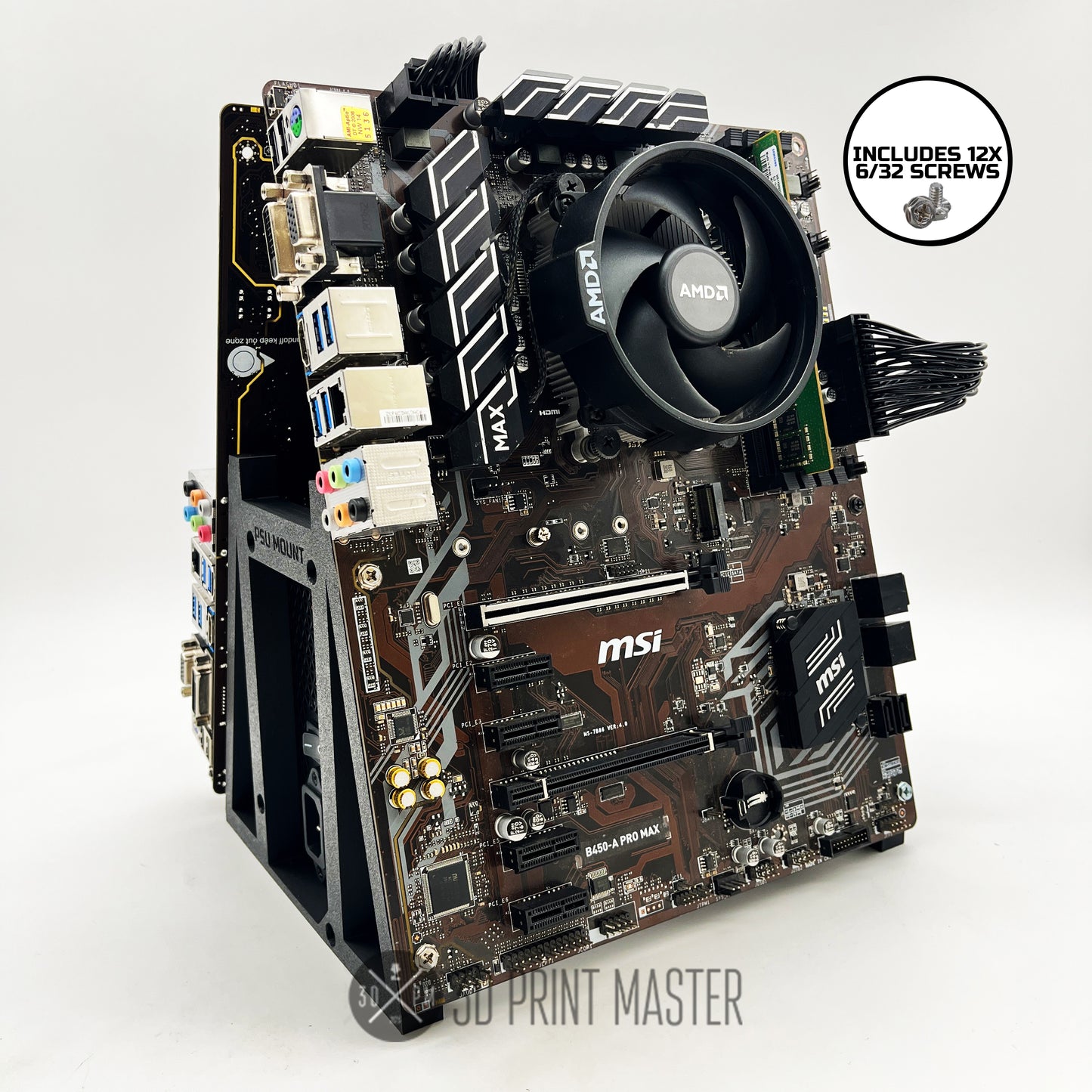 Dual Motherboard Stand for CPU Crypto Mining | Lite & Full Versions + 12x Screws