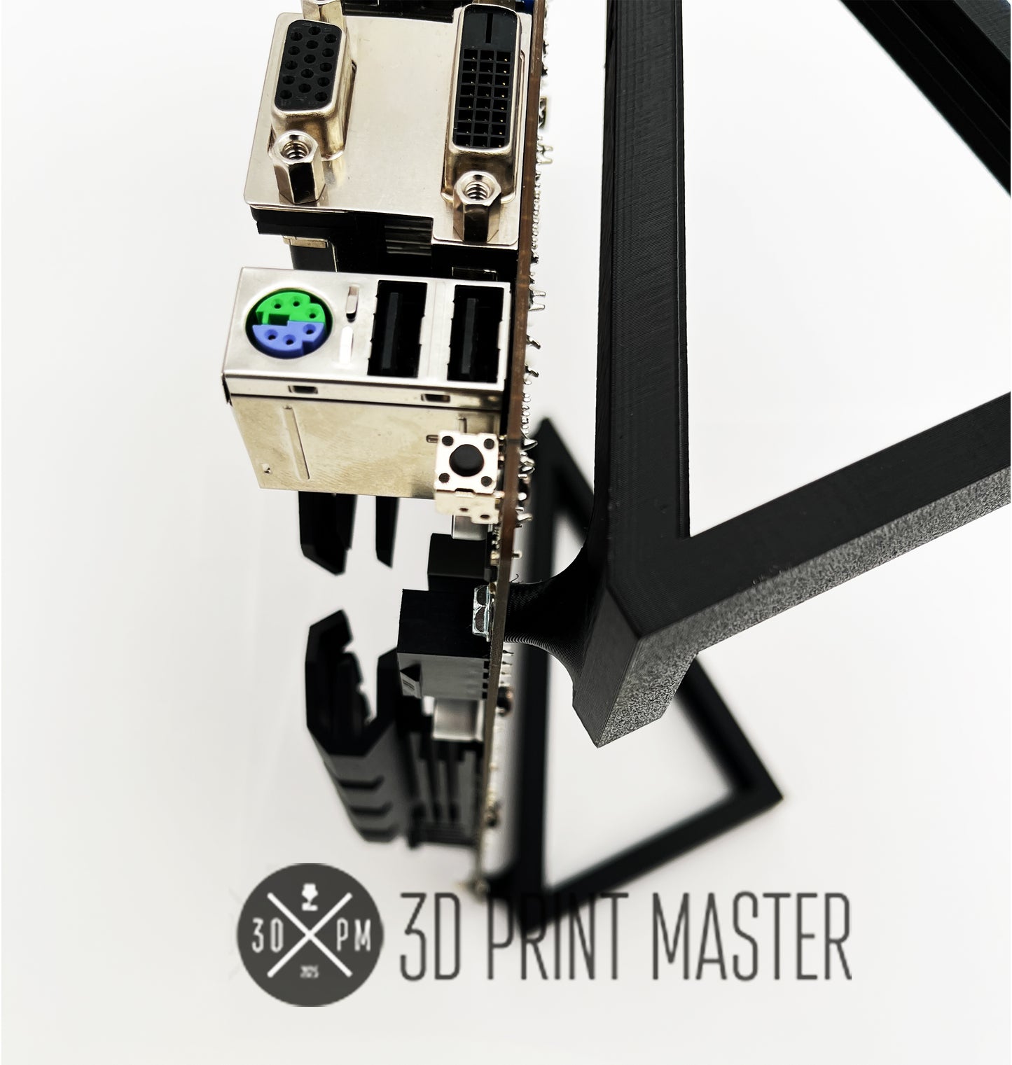 Basic Motherboard Stand for CPU Crypto Mining + Screws | 45° or 60°