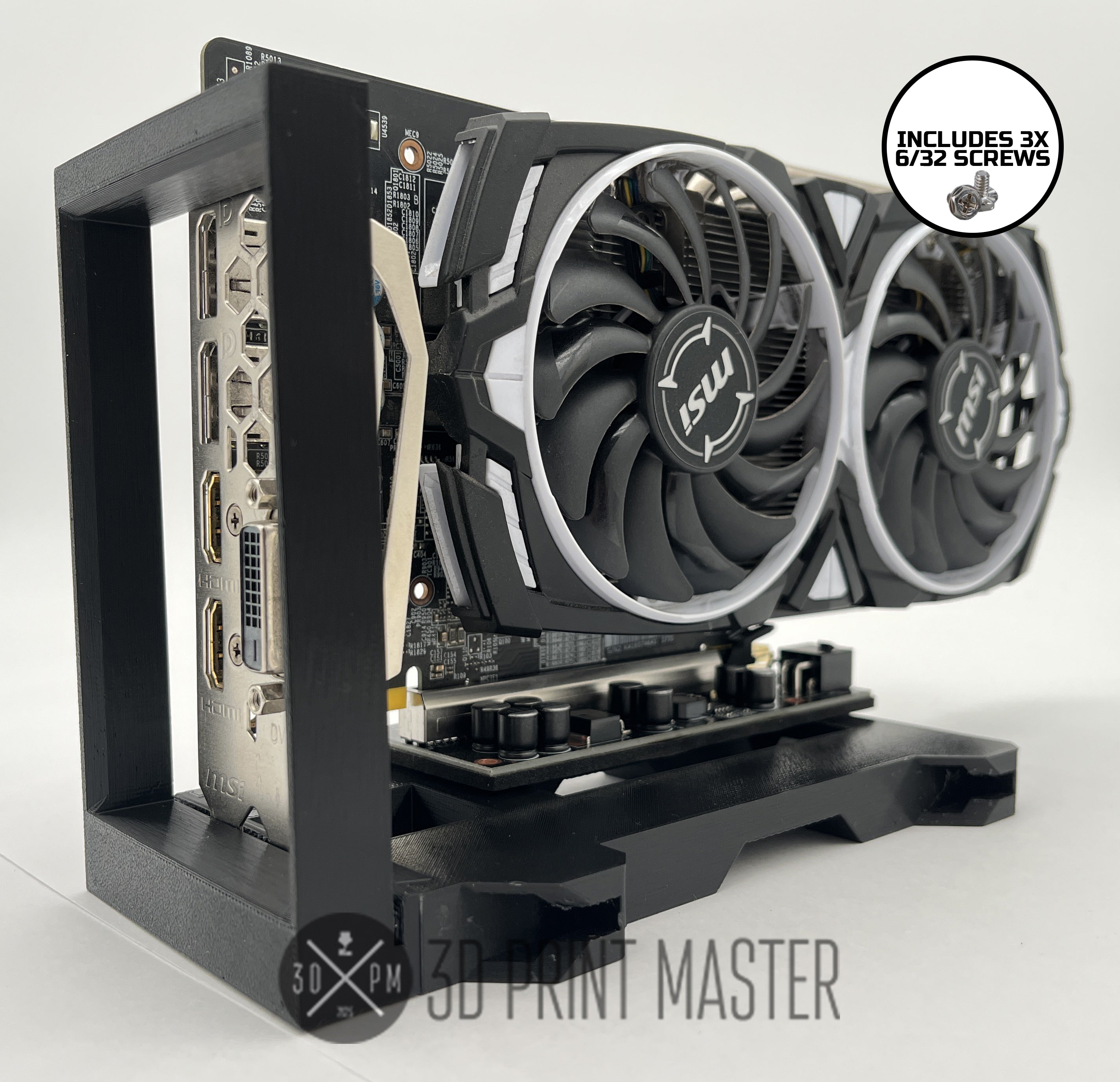 Graphics Card Riser Stand for Test Bench/Mining/Desktop Case + 3x Scre ...