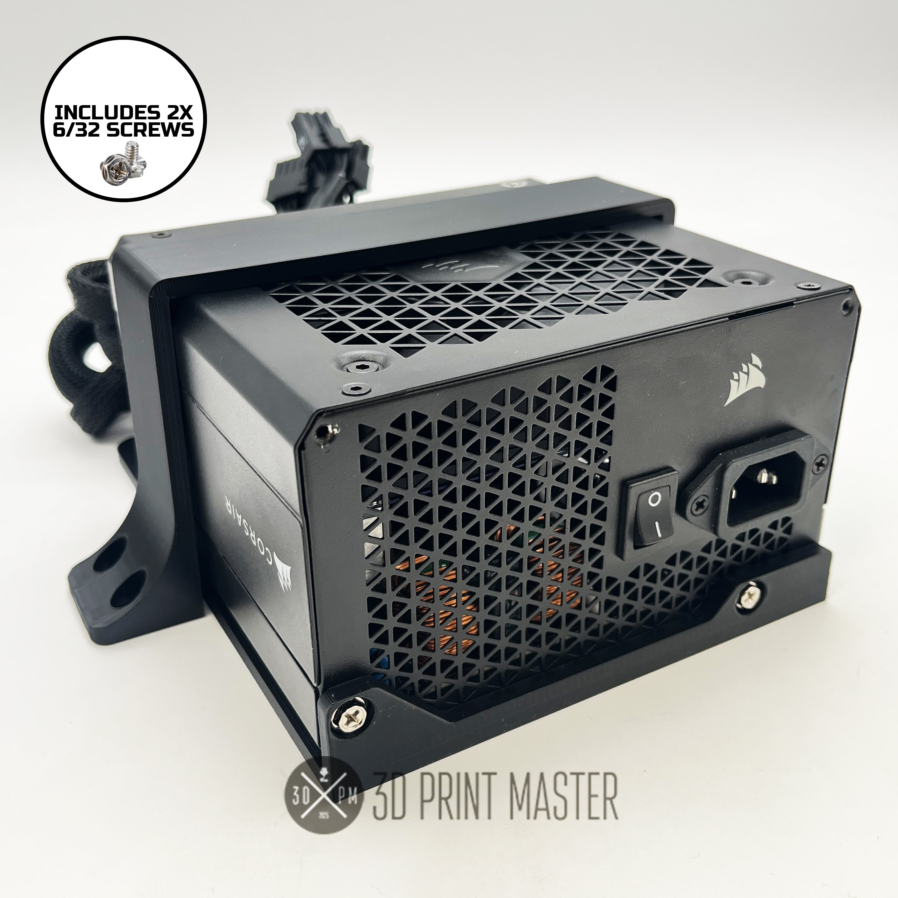 Computer ATX Power Supply Mounting Bracket with Screws – 3D Print Master