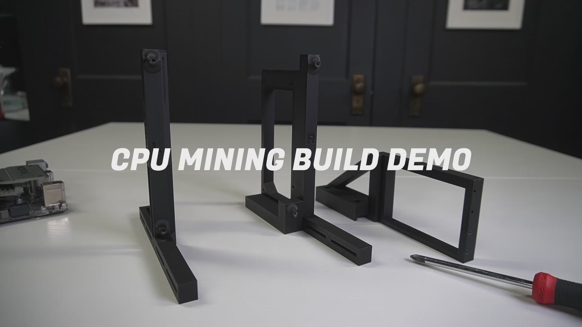 CPU AI Compute Rig Stand / Crypto Mining Rig Stand + Screws